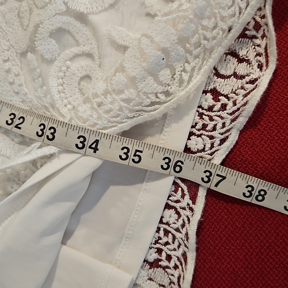 Ralph Lauren Evening White sleeveless lined sequin mixed texture dress Sz.4 - Picture 4 of 11